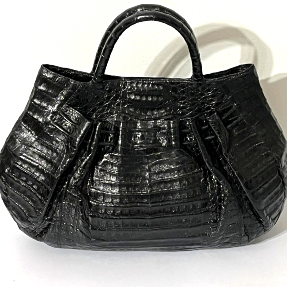 NANCY GONZALEZ | Genuine Black Crocodile Handbag